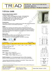 VPS16-1600-B Datasheet Cover
