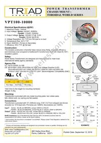 VPT100-10000 Datasheet Cover