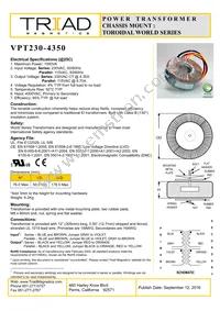 VPT230-4350 Datasheet Cover