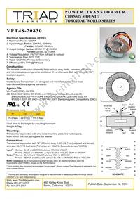 VPT48-20830 Datasheet Cover