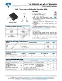 VS-10TQ045STRL-M3 Datasheet Cover