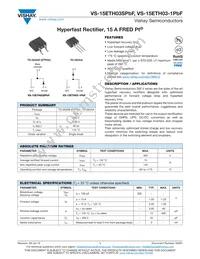 VS-15ETH03-1PBF Datasheet Cover