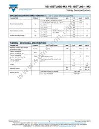 VS-15ETL06STRR-M3 Datasheet Page 2