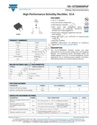 VS-15TQ060STRLPBF Datasheet Cover