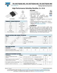 VS-20CTQ045-M3 Datasheet Cover