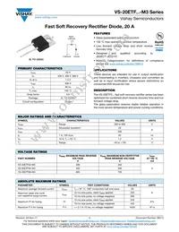 VS-20ETF06-M3 Datasheet Cover