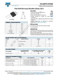 VS-20ETF12THM3 Datasheet Cover