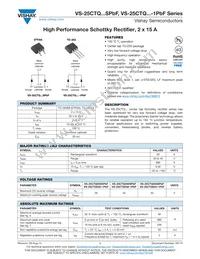 VS-25CTQ040SPBF Datasheet Cover