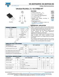 VS-30CPU04-N3 Datasheet Cover