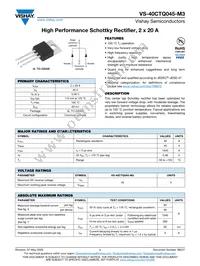 VS-40CTQ045-M3 Datasheet Cover