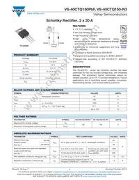 VS-40CTQ150-N3 Datasheet Cover