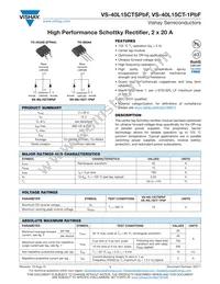 VS-40L15CTSTRRPBF Datasheet Cover