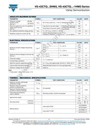 VS-43CTQ100STRRHM3 Datasheet Page 2