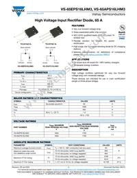 VS-65EPS16LHM3 Datasheet Cover
