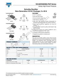 VS-82CNQ030ASMPBF Datasheet Cover