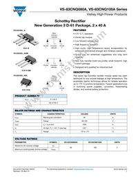 VS-83CNQ100ASMPBF Datasheet Cover