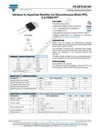 VS-8ETL06-M3 Datasheet Cover