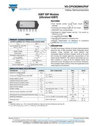 VS-CPV363M4UPBF Datasheet Cover