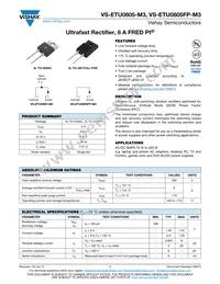 VS-ETU0805FP-M3 Datasheet Cover