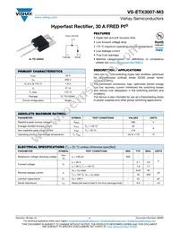 VS-ETX3007-M3 Datasheet Cover