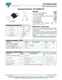 VS-ETX3007THN3 Datasheet Cover
