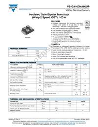 VS-GA100NA60UP Datasheet Cover
