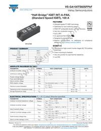 VS-GA100TS60SF Datasheet Cover