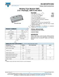 VS-GB100TH120U Datasheet Cover