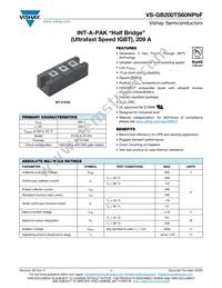 VS-GB200TS60NPBF Datasheet Cover