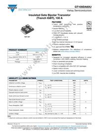 VS-GT100DA60U Datasheet Cover