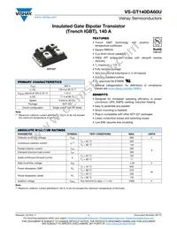 VS-GT140DA60U Datasheet Cover