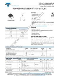 VS-HFA08SD60SPBF Datasheet Cover