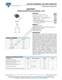 VS-HFA15TB60-N3 Datasheet Cover