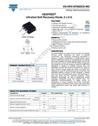 VS-HFA16TA60CSR-M3 Datasheet Cover