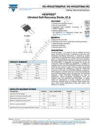 VS-HFA25TB60-N3 Datasheet Cover