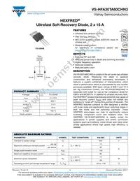 VS-HFA30TA60CHN3 Datasheet Cover