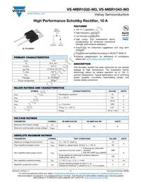 VS-MBR1045-M3 Datasheet Cover