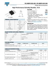 VS-MBR1645-M3 Datasheet Cover