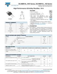 VS-MBR1645-N3 Datasheet Cover