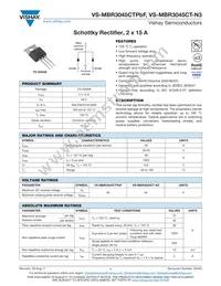 VS-MBR3045CT-N3 Datasheet Cover