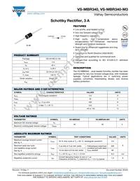 VS-MBR340TR Datasheet Cover