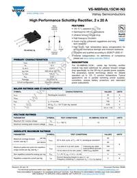 VS-MBR40L15CWPBF Datasheet Cover