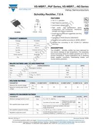 VS-MBR745-N3 Datasheet Cover