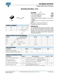 VS-MBRA120TRPBF Datasheet Cover