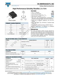 VS-MBRB3030CTLR-M3 Datasheet Cover