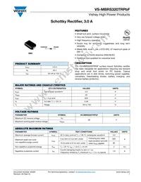 VS-MBRS320TRPBF Datasheet Cover