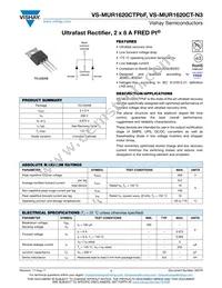 VS-MUR1620CT-N3 Datasheet Cover