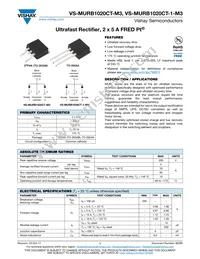 VS-MURB1020CTR-M3 Datasheet Cover