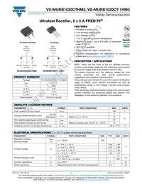 VS-MURB1020CTRHM3 Datasheet Cover