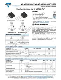 VS-MURB2020CTR-M3 Datasheet Cover